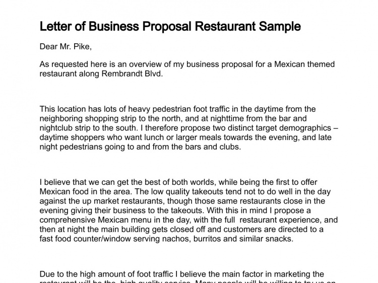 Letter Of Business Proposal Qdjzamk
