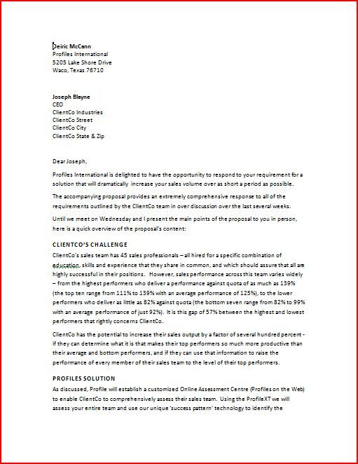 Business Proposal Cover Letter   Learn how to increase your hit h59Mmsrt