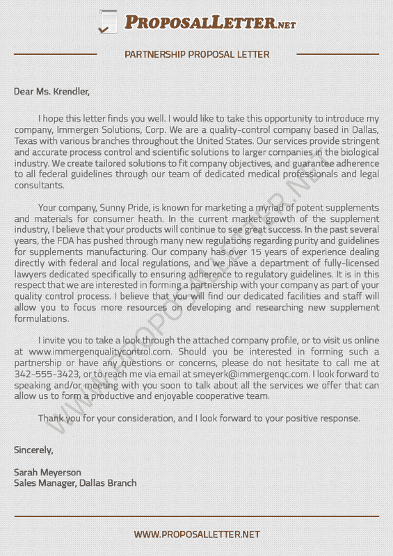 Proposal Letter Template Cheese PDF Proposal Letter Format 9PunNgHD