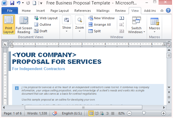 Free Services Proposal Template Hnlsrv