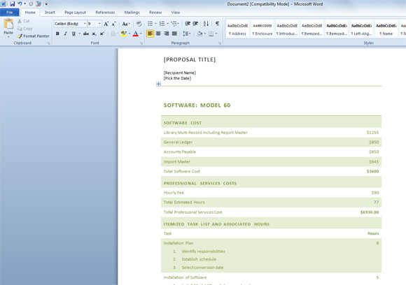 Free Business Proposal Template For Word Powerpoint Presentation Ndaahu