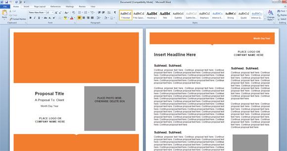 Modern Proposal Template For Microsoft Word Powerpoint Presentation Wbktu