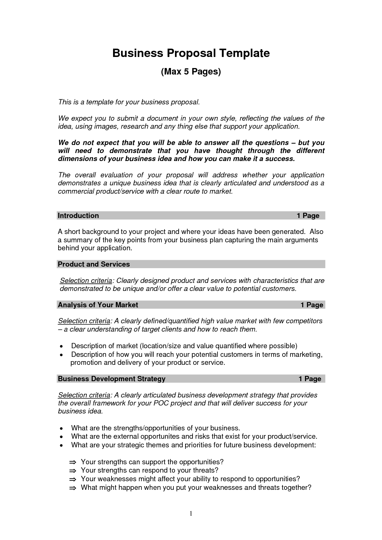 Business Proposal Templates Mpics Utxtkri