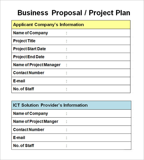 Business Proposal Templates Sample Templates Almdqpnv