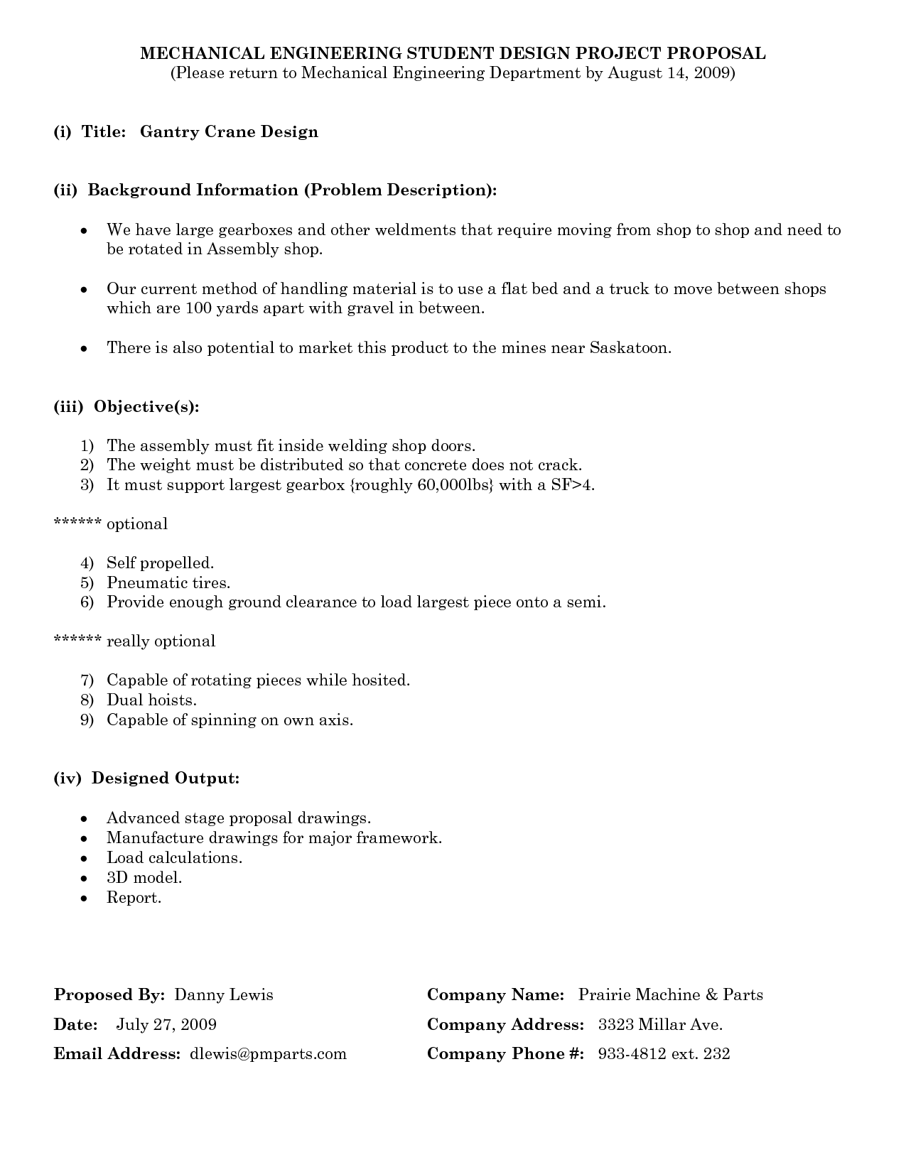 Mechanical Engineering Project Proposal     Search Results HL4f1Tgo