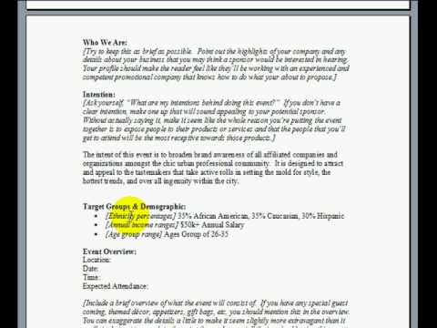 How To Write An Event Sponsorship Proposal Youtube Atmapo