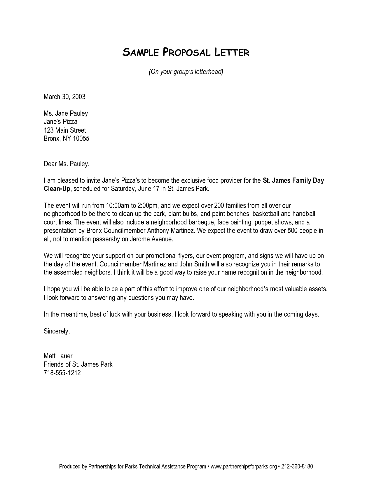 Business Proposal Letter Sample Business Proposal Qizjdj