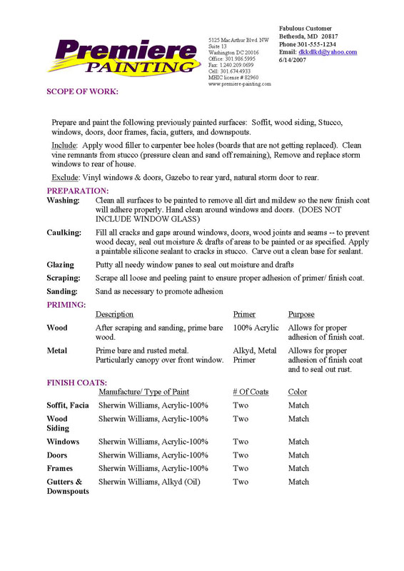 Exterior Proposal Sample Professional Commercial Residential rR477Ow6