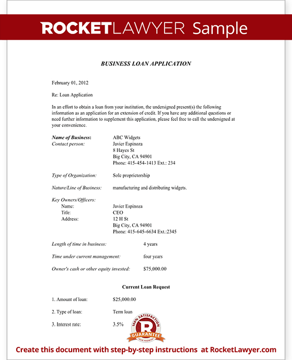 Business Loan Application Form With Sample Template Xdjnunl
