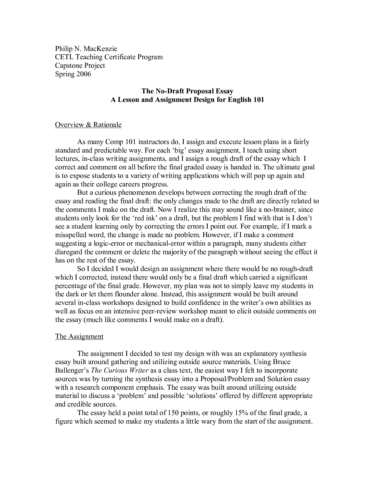 Proposal Essay Example Submitalinknet Vsecnu