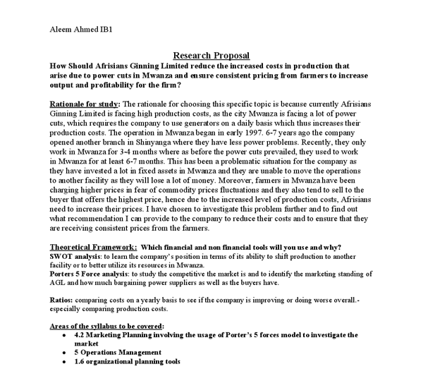 Business and Management IA Research Proposal  How Should Afrisians 97VpW8kr