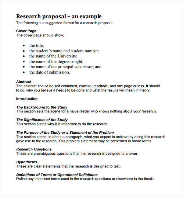 7   Research Proposal Templates Free PDFDoc Sample Templates MproJxVJ