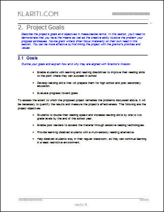 Grant Proposal Template   MS Word with Free Cover Letter Budget Form GMeOAfkV