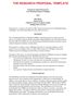 Project Management Proposal Template