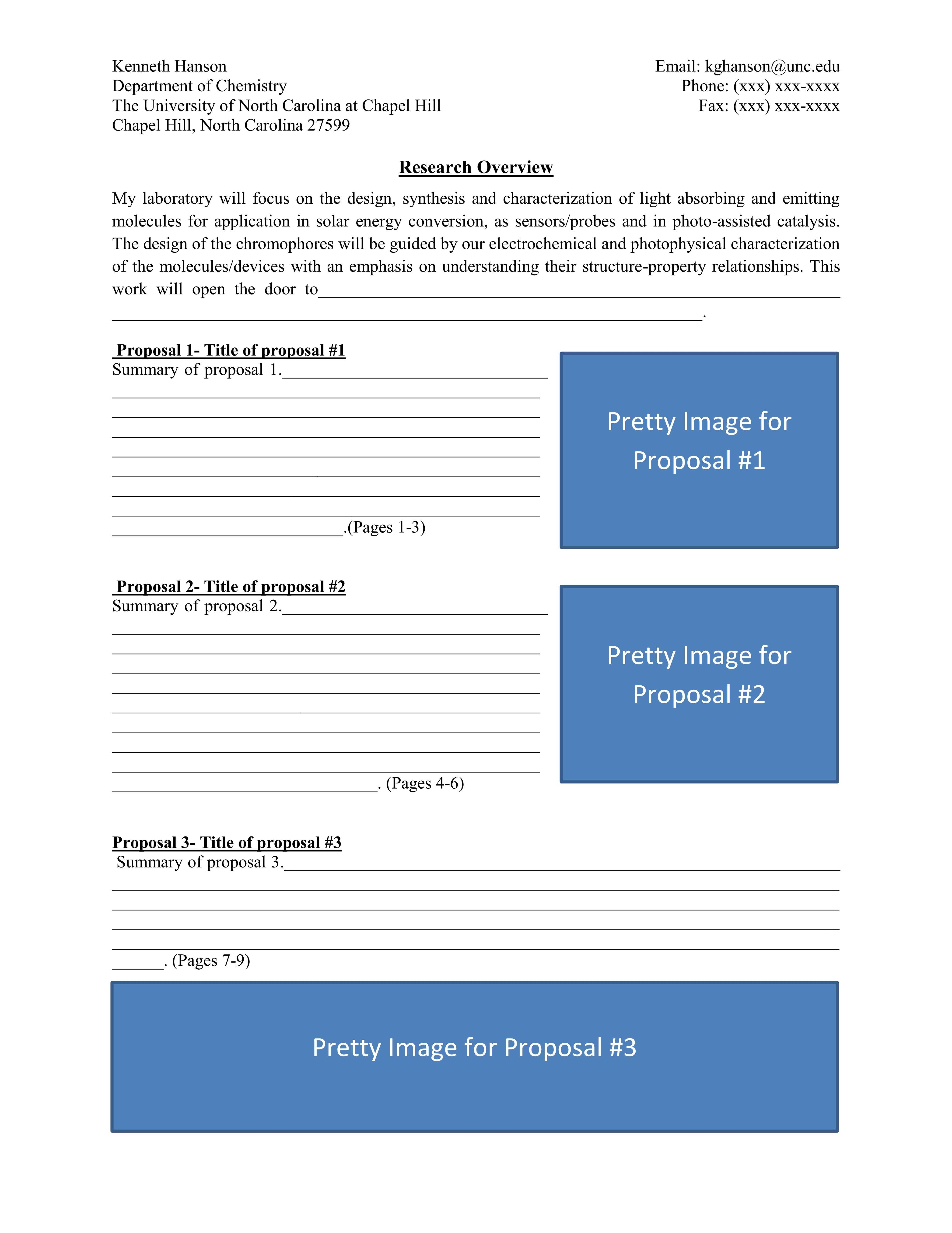 Get A Job Ken Part  Proposal Format Chemistry Blog Pmffznd