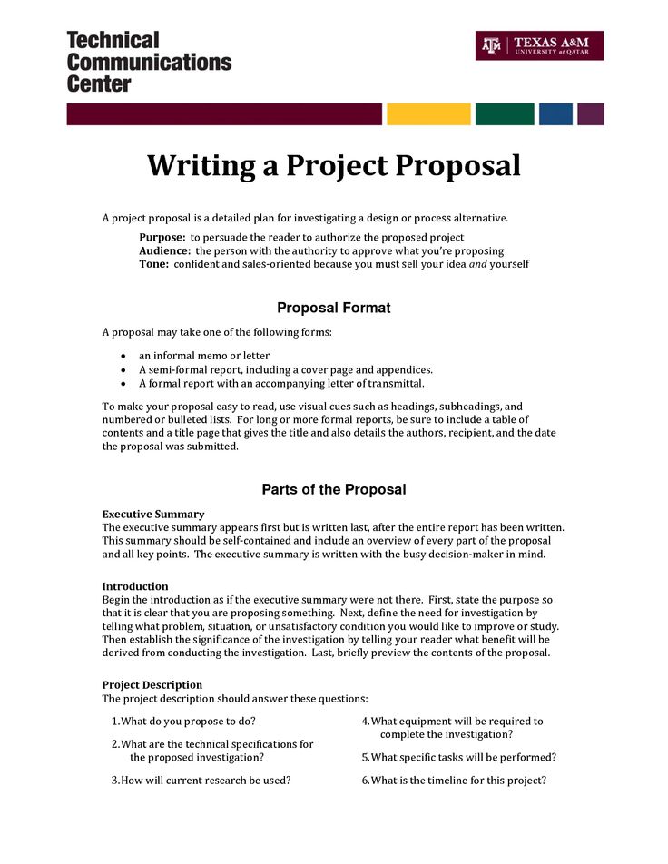 Informal Proposal Letter Example Writing A Project Proposal A Yzdsam
