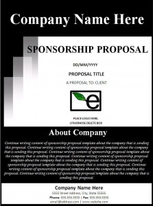 Sponsorship Proposal Template Proposal Templates Uoigvem